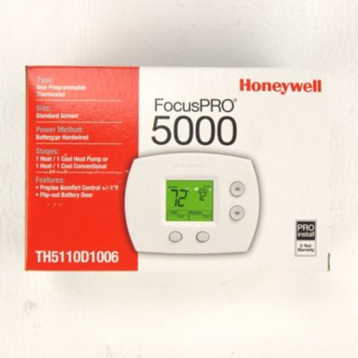FocusPRO™ 5000 Series 1 Heat/1 Cool Non-Programmable Digital Thermostat  with Standard Display | East Coast Metal Distributors