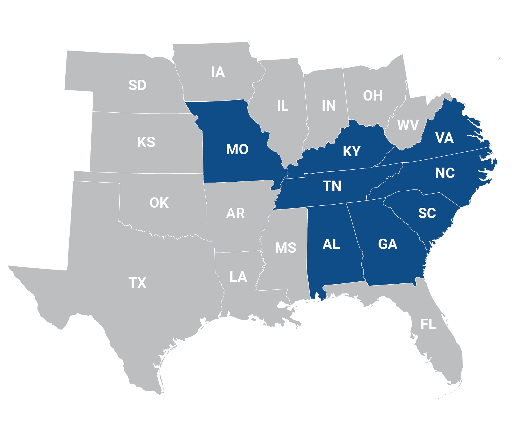 East Coast Metal Distributors Map